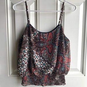 Charlotte Russe Paisley Top Size Small